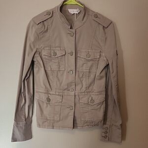 Tory Burch Taupe Utility Jacket
